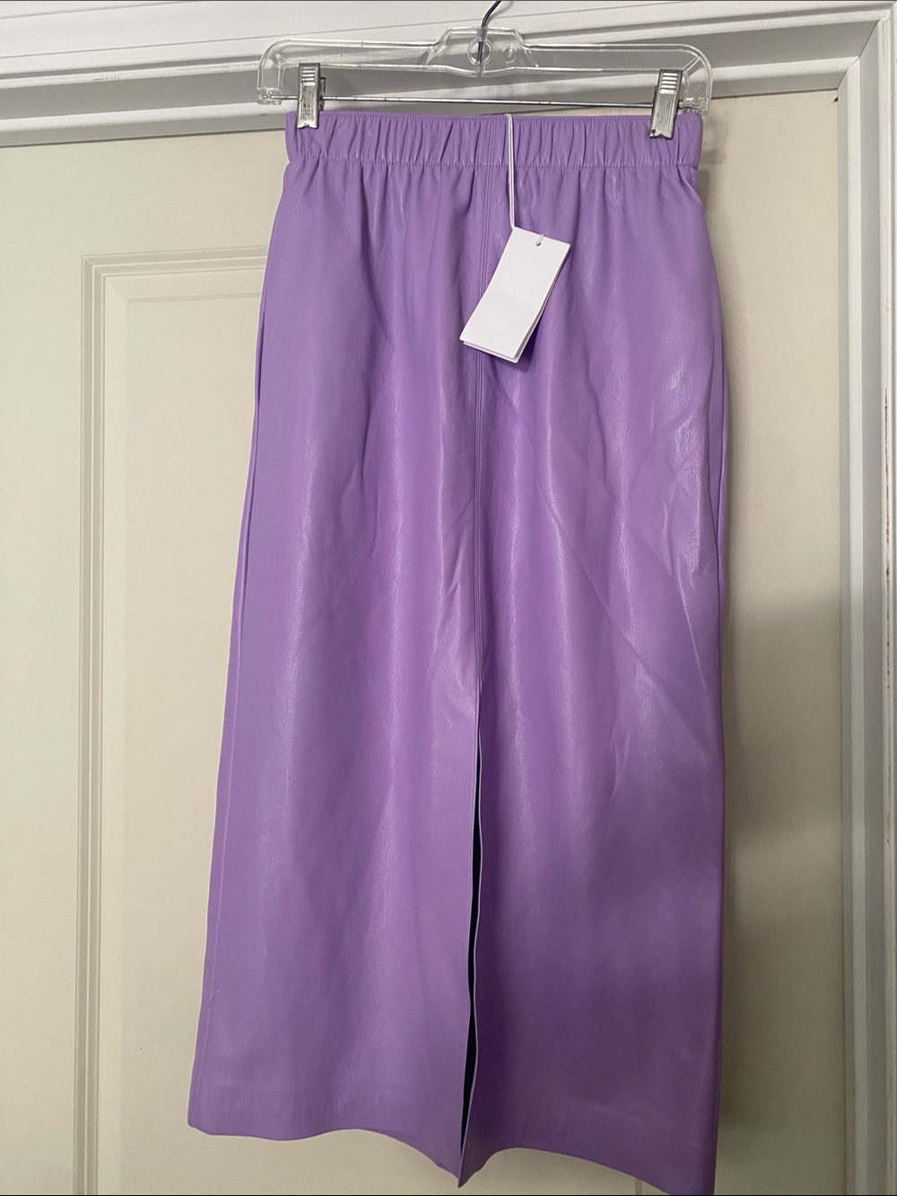 Boss  Lavender Faux Leather Skirt size 2 NWT!